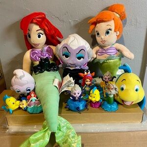 Disney The Little Mermaid Mixed Lot Of 15 Items - Ariel, Flounder, Ursula & More